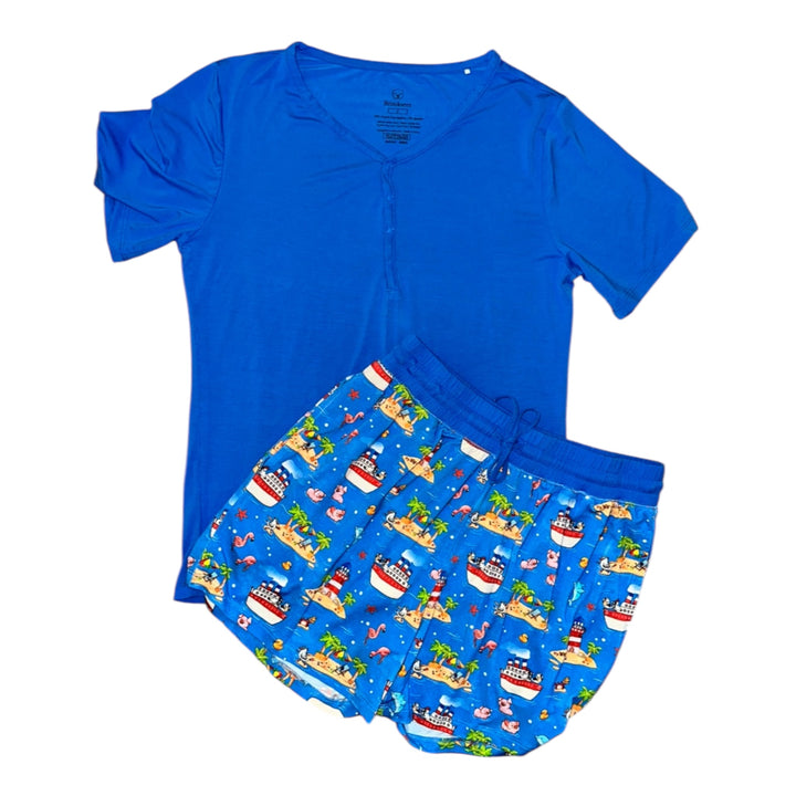 Adult Short Set PJ's -  Buoys & Gulls