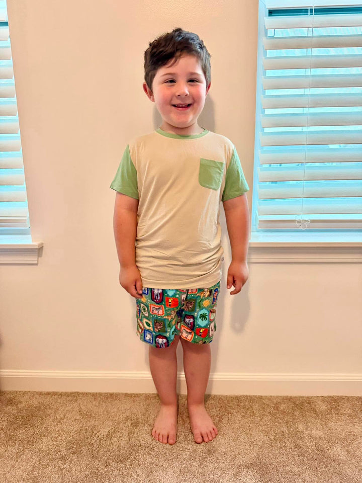 Pocket Tee and Shorts - Safari Snapshots