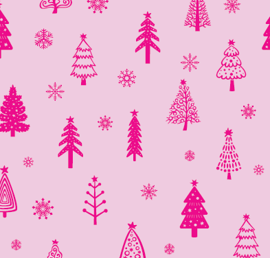 Two-Piece Pajama -  Candy Colored Christmas - Pink