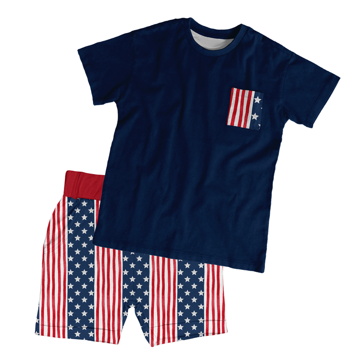 Fourth of July - Pocket tee with Shorts