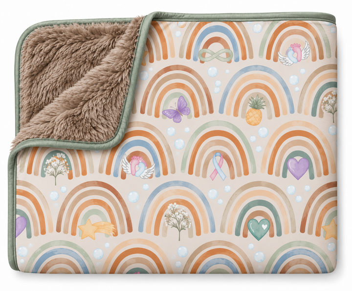 Plush Blanket (Mini &amp; Queen) - Rainbow