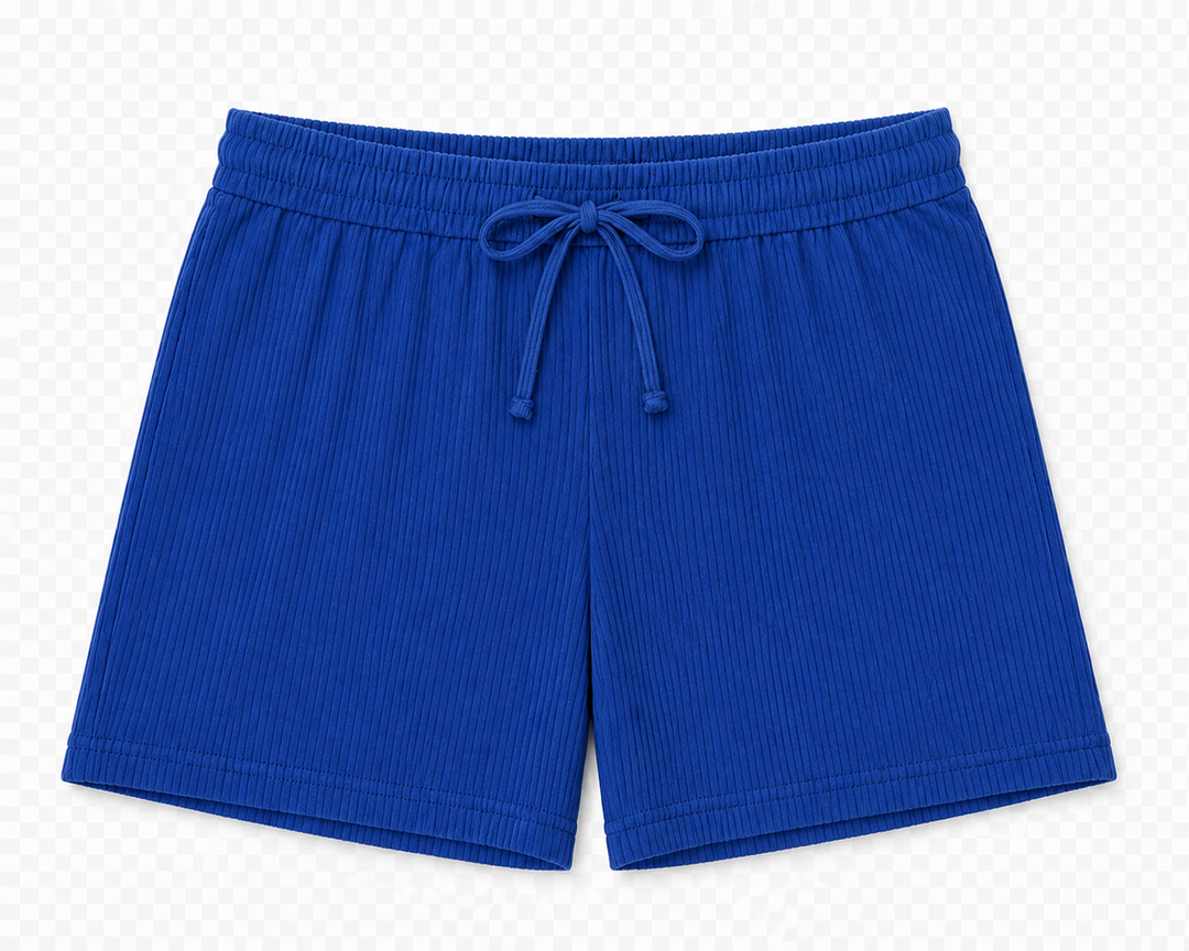 Camping - Womens Shorts - Solid Blue
