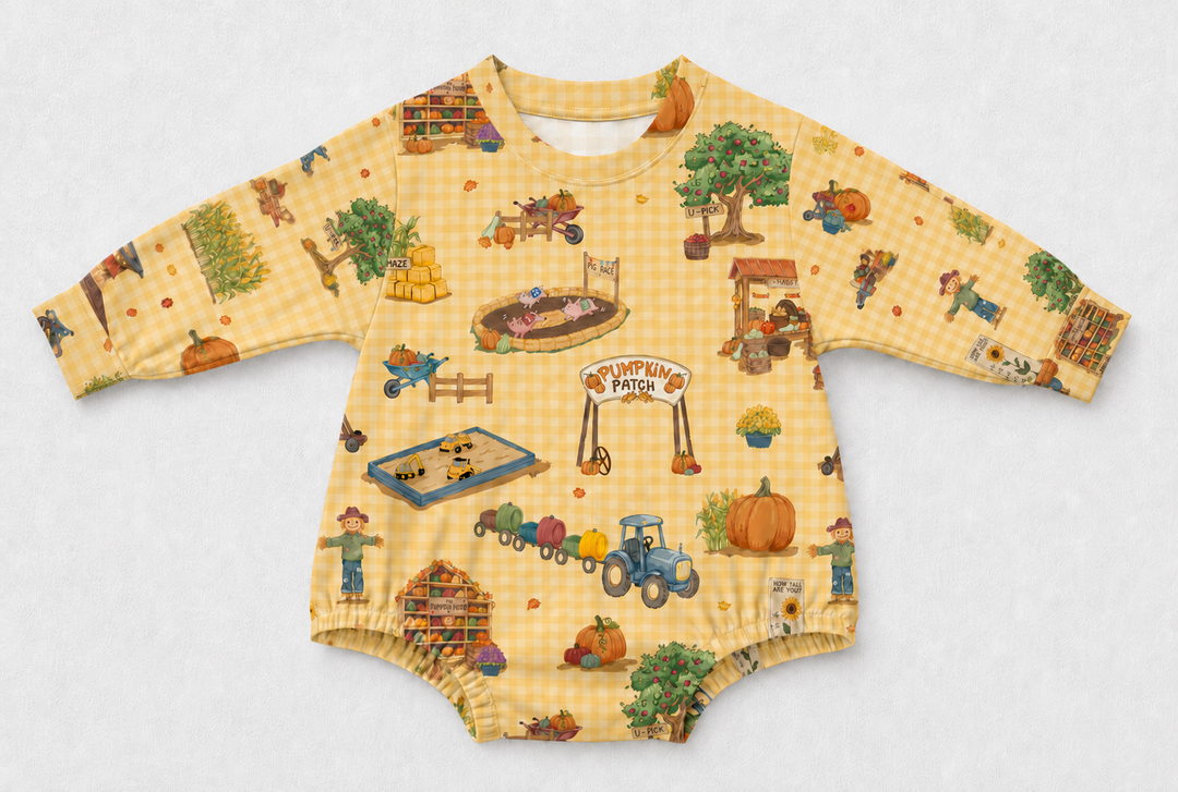 Bubble Romper - Pumpkin Patch