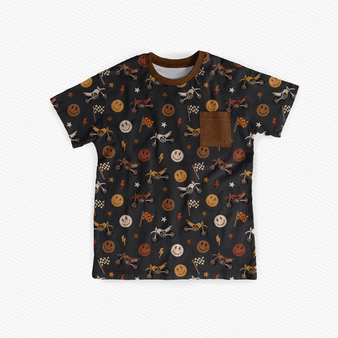 Pocket TShirt - Dirtbikes