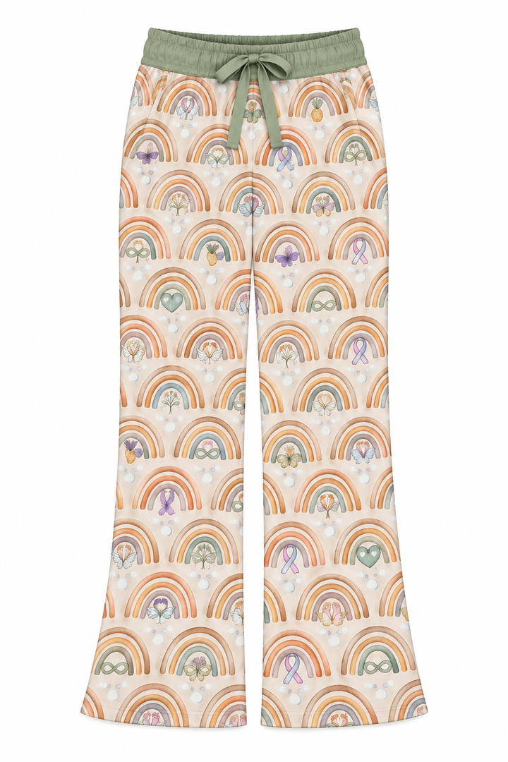 Womens Slight Flare Pants - Rainbow