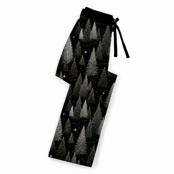 Mens Lounge Pants  - Christmas - Black Trees