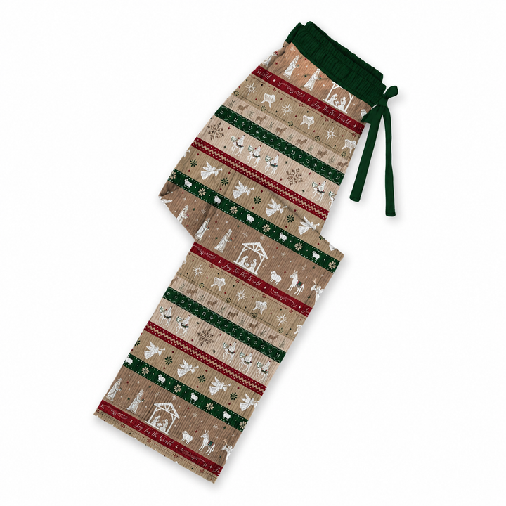 Mens Lounge Pants  - Christmas - Nativity Ribbed