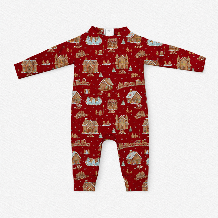Sweatshirt Romper - Christmas - Gingerbread