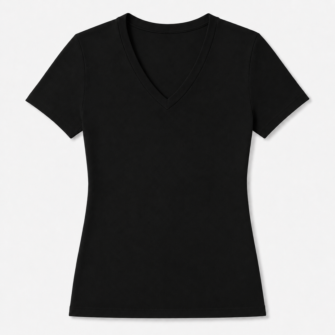 Womens VNeck -Christmas - Black